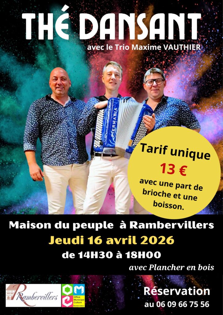 Thé dansant à Rambervillers avec le Trio Maxime VAUTHIER
